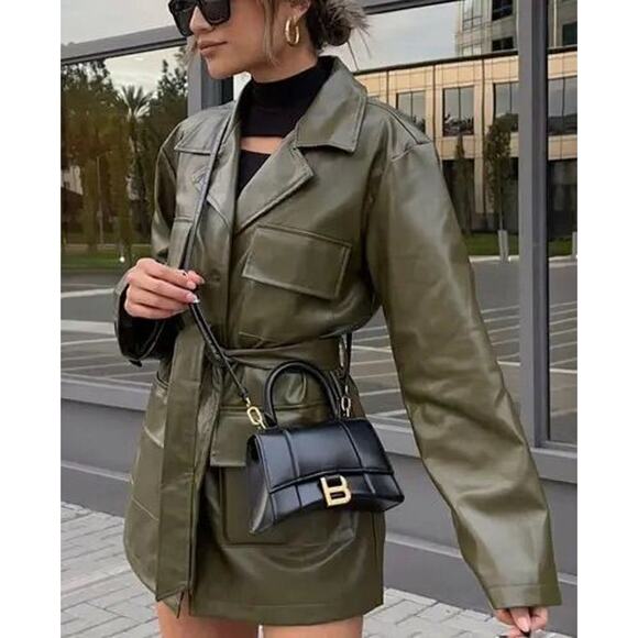 REVOLVE Jackets & Blazers - NWOT 12th Tribe Faux Leather Jacket Sz Small